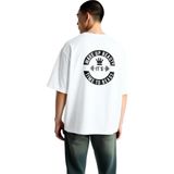 PayBuy Erkek Oversize Tişört Motivasyon Baskılı Kral Tacı Grafik Antrenman Spor Günlük Rahat Kesim Modern - Beyaz