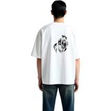 PayBuy Erkek Oversize Tişört Mucize Iman Aşk Ilham Baskılı Manevi Tasarım Rahat Kesim Günlük Modern Şık - Beyaz - 2XL