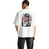 PayBuy Erkek Oversize Tişört Müzik Sevenlere Gitar Çalan Kahve Fincanı Baskılı Rahat Kesim Günlük Modern - Beyaz - XL