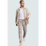 PayBuy Erkek Regular Fit Rahat Beli Lastikli Duble Paça Pantolon Dokuma Kumaş Günlük Kullanım Hafta Sonu