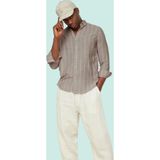 PayBuy Erkek Slim Fit Çizgili Gömlek Pamuklu İş Ve Günlük Kullanım Hafta Sonu Yaz Aylarının Vazgeçilmezi