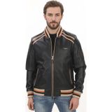 PayBuy Erkek Spor ve Şıklık Bir Arada Derimont Varsity Hakiki Kuzu Derisi Bomber Ceket Erkek Mont