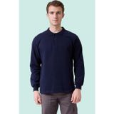 PayBuy Erkek Uzun Kollu Polo Yaka Sweatshirt Pamuk Galanthus Sweat Pamuklu İş Günlük İçin