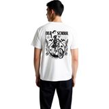 PayBuy Erkek Vintage Bisiklet Baskılı Tişört Retro Tipografi Sokak Kültürü Özgürlük Ruhu Rahat Kesim Günlük - Beyaz