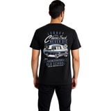PayBuy Erkek Vintage Klasik Kamyon Baskılı Kısa Kollu Tişört Mirası Asla Ölmez Tasarım Günlük Rahat Modern - Siyah - 2XL