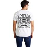 PayBuy Erkek Vintage Limited Edition Baskılı Tişört Nostaljik Retro Tasarım Orijinal Parçalar Günlük Rahat - Beyaz - XL