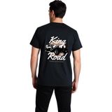 PayBuy Erkek Vintage Otomobil Baskılı Kısa Kollu Tişört Yolun Kralı Tasarımı Konforlu Günlük Rahat Modern - Siyah