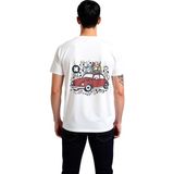 PayBuy Erkek Vintage Otomobil Grafik Baskılı Pamuklu Tişört Retro Sanat Desenli Rahat Kesim Günlük Modern - Beyaz - 2XL