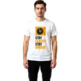 PayBuy Erkek Vintage Plak Tasarımlı Baskılı Tişört Rahat Kesim Günlük Giyim Konforlu Modern Şık Zarif - Beyaz - XL