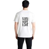 PayBuy Iman Umut Sevgi Vintage Tasarım Baskılı Erkek Tişört - Beyaz - 2XL