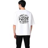 PayBuy Imanın Mesajı - Huzur ve Güven Baskılı Erkek Oversize Tişört - Beyaz - XL