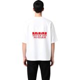 PayBuy Iskeletten Mizah Yazısı Tasarım Baskılı Erkek Oversize Tişört - Beyaz - XL