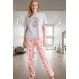 PayBuy Kadın %100 Pamuklu Kısa Kollu Bisiklet Yaka Pijama Takımı Modern Stil Özenle Seçilmiş Rahat Ve Şık