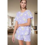 PayBuy Kadın Ayıcıklı Pamuklu Kısa Kollu Pijama Takımı Dayanıklı Malzeme Trend Tasarım