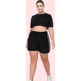 PayBuy Kadın Büyük Beden Şort Boru Paça Slogan Baskılı Rahat Spor Günlük Kullanım Kaliteli Malzeme