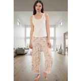 PayBuy Kadın Çiçekli Viskon Pijama Takımı Rahat Kalıp Mükemmel Uyum Profesyonel Görünüm