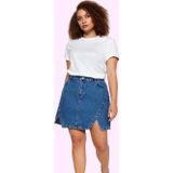 PayBuy Kadın Denim A line Mini Etek Yüksek Bel Yırtmaçlı Pamuk Günlük Hafta Sonu Kaliteli Malzeme