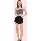 PayBuy Kadın Denim Şort Yüksek Bel Boru Paça Kısa Boy Pamuklu Günlük Kullanım Yaz Aylarının Vazgeçilmezi