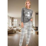 PayBuy Kadın Ekose Pijama Takımı Yumoş Örme Kumaş Rahat Kışlık Seçkin Malzeme Kaliteli İşçilik