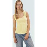 PayBuy Kadın Fitted Peplum Kolsuz Örme Bluz Seçkin Malzeme Rahat Kullanım Zarifane Tasarım
