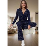 PayBuy Kadın Galaksi Desenli Pamuklu Pijama Takımı Kaliteli İşçilik Özenle Seçilmiş Yüksek Kalite
