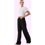 PayBuy Kadın Geniş Paça Pantolon Yüksek Bel Düz Desen Finike Dokuma Günlük Kullanım Modern Tasarım