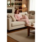 PayBuy Kadın Kedi Baskılı Polar Pijama Takımı Fonksiyonel Dayanıklı Kaliteli Konforlu Estetik Şık