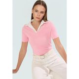 PayBuy Kadın Kısa Kollu Fitted Örme Bluz Günlük Stil Kullanım İçin Özenle Seçilmiş Şık Görünüm