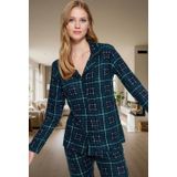PayBuy Kadın Kışlık Ekose Pijama Takımı Regular Kalıp Uzun Kollu Polyester Mükemmel Uyum Seçkin Malzeme