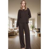 PayBuy Kadın Kışlık Rahat Kalıp Uzun Paça Polyester Karışımlı Pijama Takımı Zarif Tasarım Yüksek Kalite