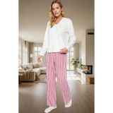 PayBuy Kadın Kışlık Uzun Kollu Polar Pijama Takımı Çizgili Regular Kalıp Zarif Tasarım