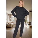 PayBuy Kadın Kışlık Waffle Kumaş Pijama Takımı Regular Kalıp Pamuklu 2'li Set Konforlu Kesim
