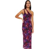 PayBuy Kadın Maxi Elbise Asimetrik Yaka Bodycon Kalıp Örme Kumaş Özel Tasarım Yaz Aylarının Vazgeçilmezi