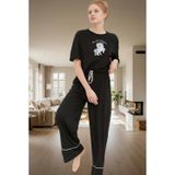 PayBuy Kadın Melanj Pamuklu Pijama Takımı Unicorn Baskılı Rahat Ve Şık Günlük Kullanım İçin