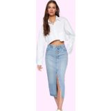 PayBuy Kadın Midi Boy Denim Etek Rengiyle Şıklığı Yakalayın Günlük Kombinler Yaz Aylarının Vazgeçilmezi
