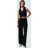 PayBuy Kadın Örme Yelek Pantolon Takım Fitted Kalıp Geniş Paça İş Ve Günlük Profesyonel Görünüm