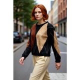 PayBuy Kadın Oversize Bisiklet Yaka Baklava Desenli Triko Kazak Soğuk Kış Günleri İçin Rahat Şıklık