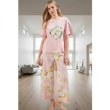 PayBuy Kadın Pamuklu Çiçekli Pijama Takımı Rahat Ev Giyim Seti Özenle Seçilmiş Modern Stil