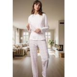 PayBuy Kadın Rahat Pamuklu Ekose Pijama Takımı Uzun Kollu Regular Kalıp Kış Sezonu Profesyonel Görünüm