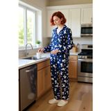 PayBuy Kadın Viskon Tavşan Desenli Gömlek Pantolon Pijama Takımı Fonksiyonel Dayanıklı Kaliteli Şık