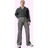 PayBuy Kadın Yüksek Bel Geniş Paça Leopar Desenli Jean Pantolon Günlük Kombinler Kaliteli Malzeme