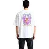 PayBuy Kaptan Komik Anime Superhero Baskılı Erkek Oversize Tişört - Beyaz - 2XL