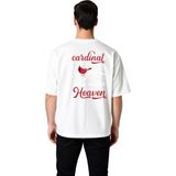 PayBuy Kardinal Ziyaretçisi Manası Baskılı Erkek Oversize Tişört - Beyaz - 2XL