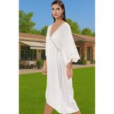 PayBuy Maxi Dokuma Volanlı Plaj Elbisesi Viskoz Polyester Yaz Yüksek Kalite Konforlu Kesim Modern Stil
