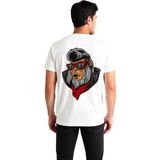 PayBuy Retro Maymun Parlak Stil Tasarımı Baskılı Erkek Tişört - Beyaz - 2XL