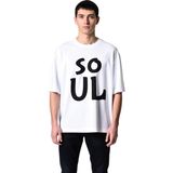 PayBuy Ruh Manevi Tasarım Baskılı Erkek Oversize Tişört - Beyaz - XL