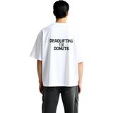 PayBuy Spor ve Lezzet Tutkunları Baskılı Erkek Oversize Tişört - Beyaz - 2XL