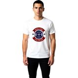 PayBuy Vintage Fitness Gold 1982 Baskılı Erkek Tişört - Beyaz