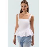PayBuy Yazlık Balon Etekli Bluz Rahat Kalıp Pamuklu Polyester Modern Stil Konforlu Kesim