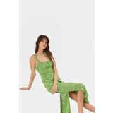 PayBuy Yazlık Çiçekli A line Maxi Elbise Viskoz Kumaştan Rahat Günlük Stil Özel Tasarım